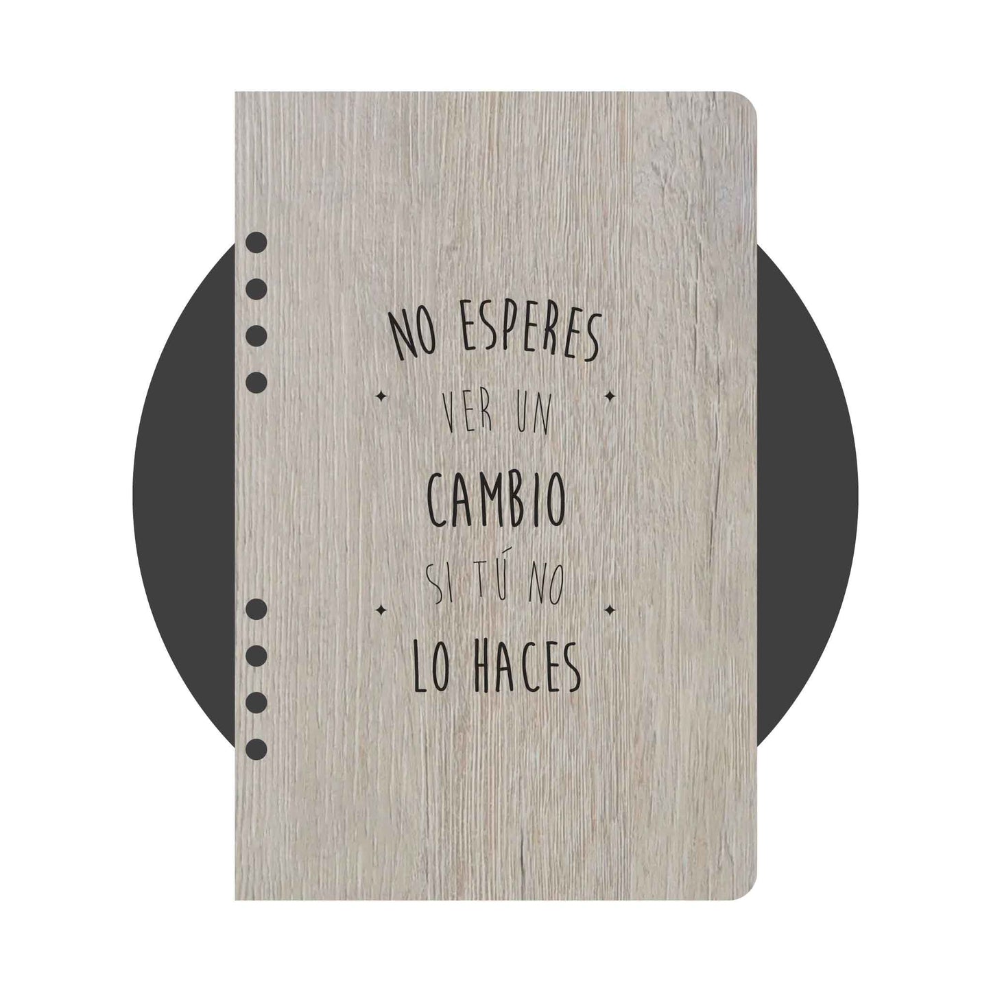 Cuaderno en madera - Un cambio en ti