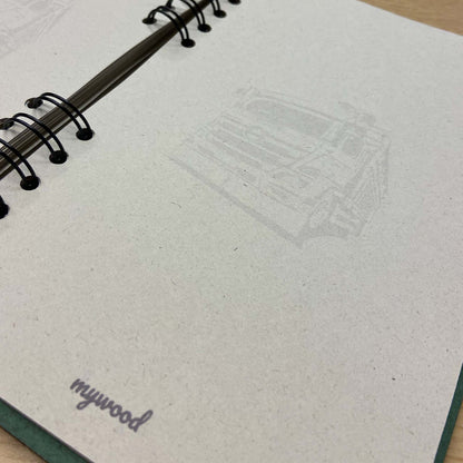 Bitácora en madera Huellas de Ruta