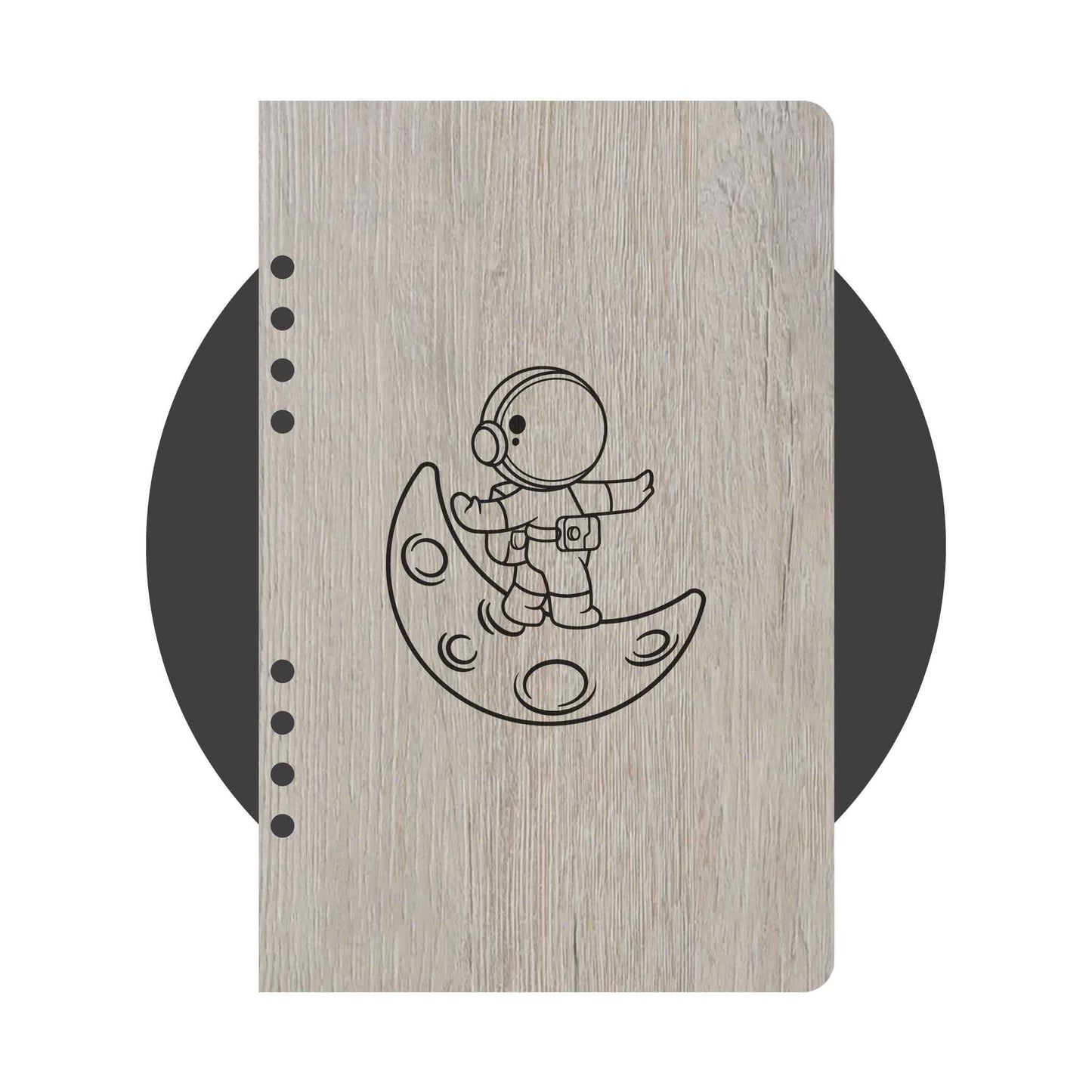 Cuaderno en madera - Astronauta