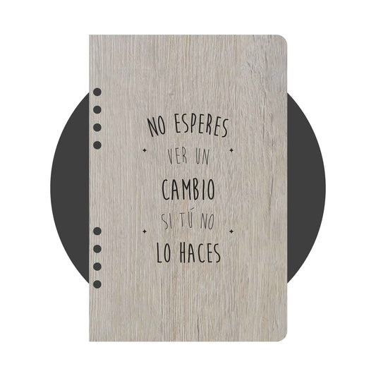 Cuaderno en madera - Un cambio en ti