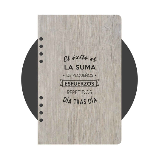 Cuaderno en madera - Éxito