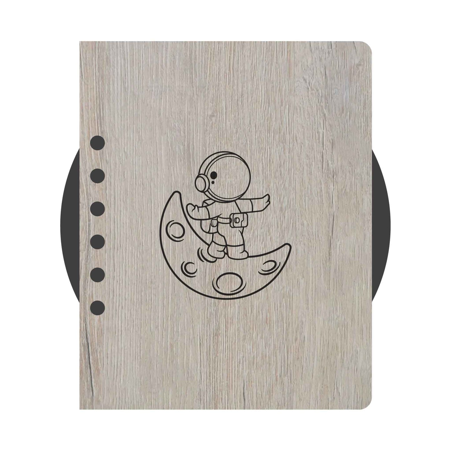 Libreta en madera - Astronauta