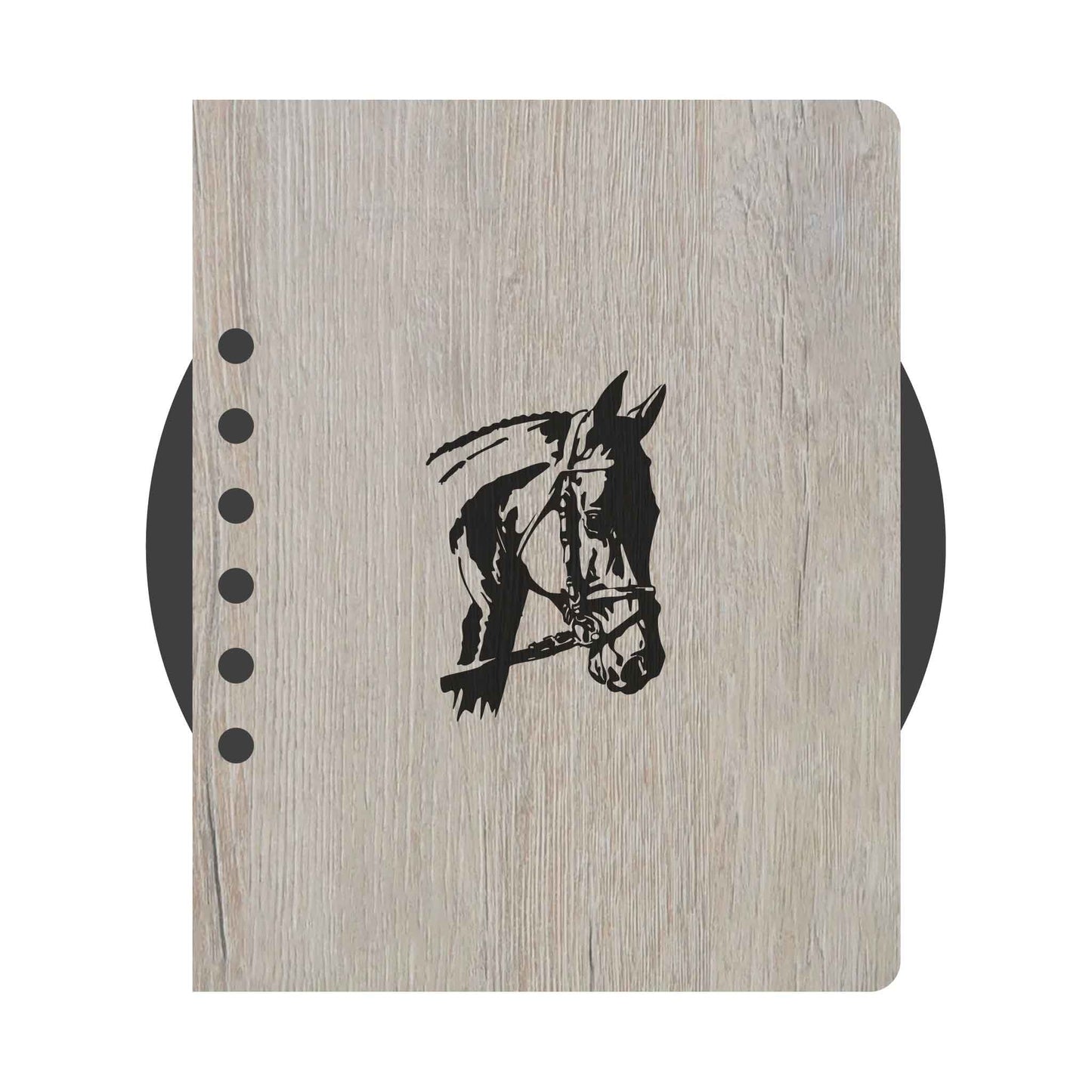 Libreta en madera - Caballo