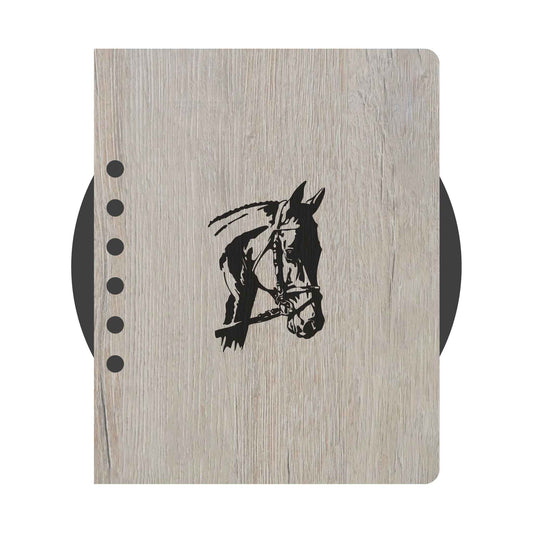 Libreta en madera - Caballo